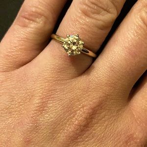 14k yellow gold diamond ring